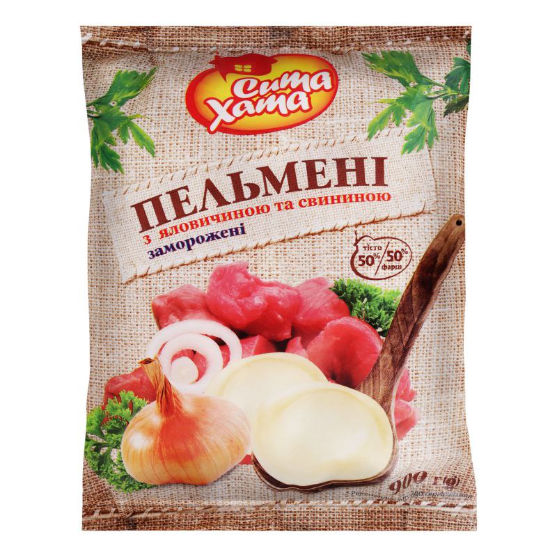 Пельмені Сита хата яловичина свинина 900г